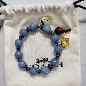 Coach Blue Semiprecious Charm Bracelet